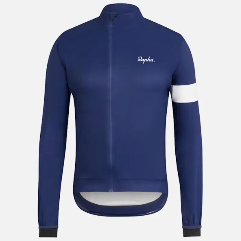 Rapha Mens Core Cycling Rain Jacket II in Navy Blue Large